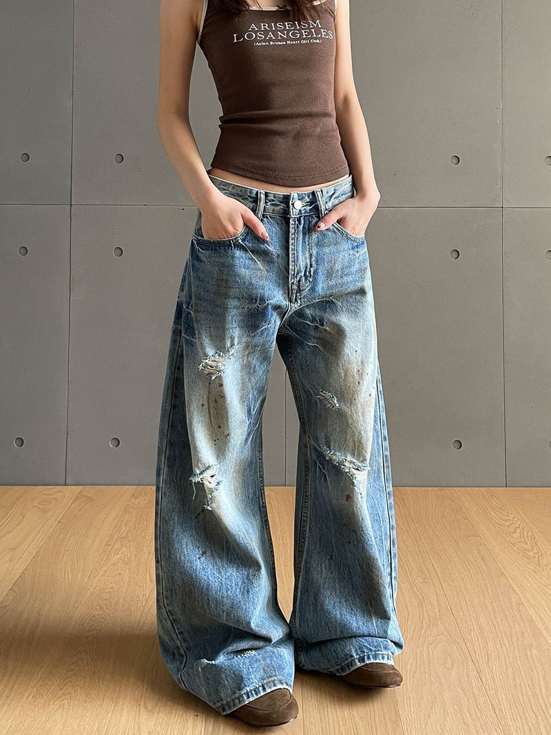Vintage Classic European-American Design Daily Commute Jeans  Size_S - Image 1