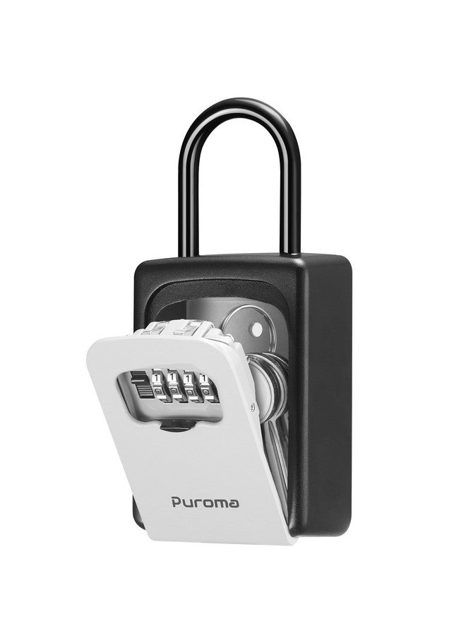Puroma Key Lock Box For House Keys, Realtor's Waterproof Combination Lockbox Portable Resettable Wall Mounted & Hanging Key Safe Lock Box, Gray - Image 1