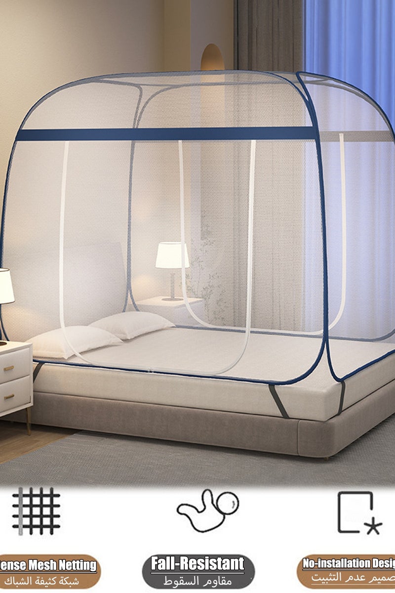Mosquito Net,Pop-Up Mosquito Net Tent with Bottom – Large Space Bed Canopy with Double Openings, Portable Folding Design, Quick Setup, Insect-Proof and Baby Fall-Resistant – Great for Bedroom, Camping, Travel, Fishing & Outdoor Use  - Image 1