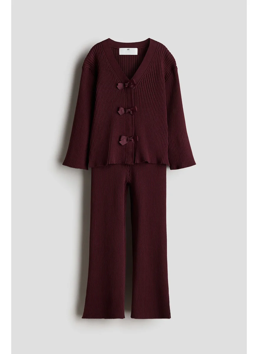 H&M 2-Piece Rib-Knit Set