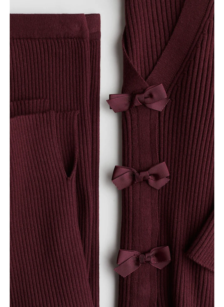 H&M 2-Piece Rib-Knit Set