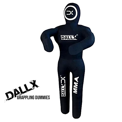 DALLX MMA Grappling Dummy BBJ Wrestling Brazilian Jiu Jitsu Punching Bag Judo Karate Throwing Boxing Fighting Dummy Self Defense Standing Position – UNFILLED (Black, 5 Ft) - Image 4