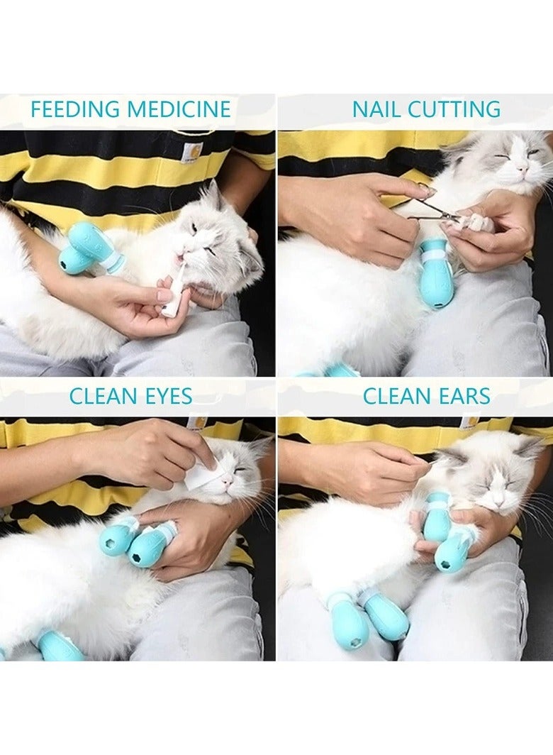 Goolsky Multi - functional Cat Paw Covers for Bathing, Anti - scratch and Anti - bite, Matched with Cat Washing Bags for Pet Cleaning - Image 3
