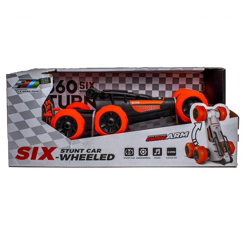 Six Wheeled Stunt Car with Remote Control - F6 - Image 1