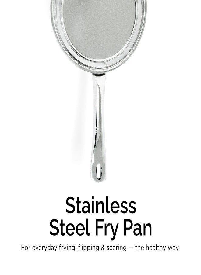 Omichef Sandwich Bottom Frypan/Frying Pan with Lid | 20 Cm (1.45 L) | ISI Certified | Durable Stainless Steel Construction | Healthy & Chemical-Free Cooking - Image 2