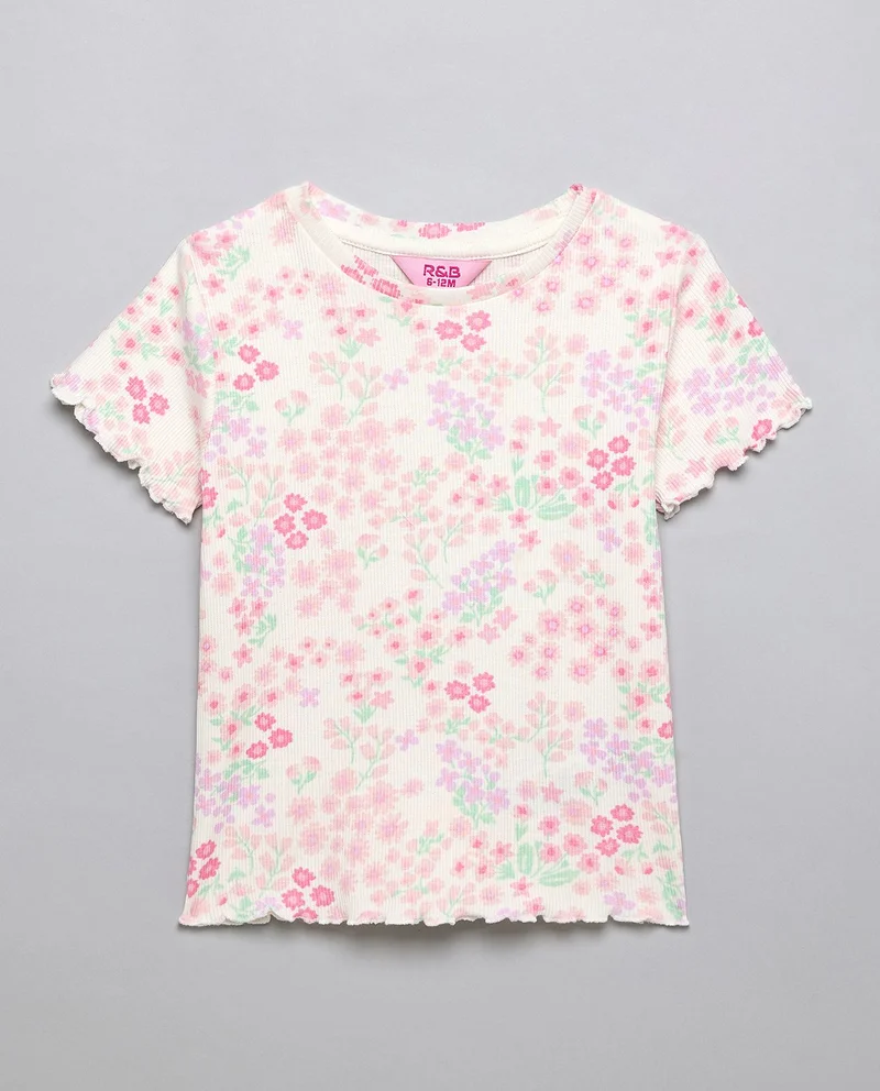 أر أند بي 2 Pack Printed Tops with Short Sleeves