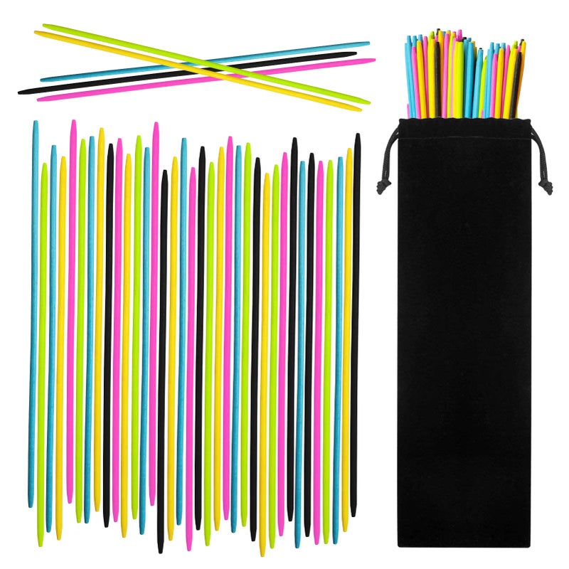 CODOHI 90PCS Bamboo Pick Up Sticks Bamboo Classic Game 7.5 Inch Long Pick-up-Sticks Fun Family Game - Nostalgic Games - Image 1