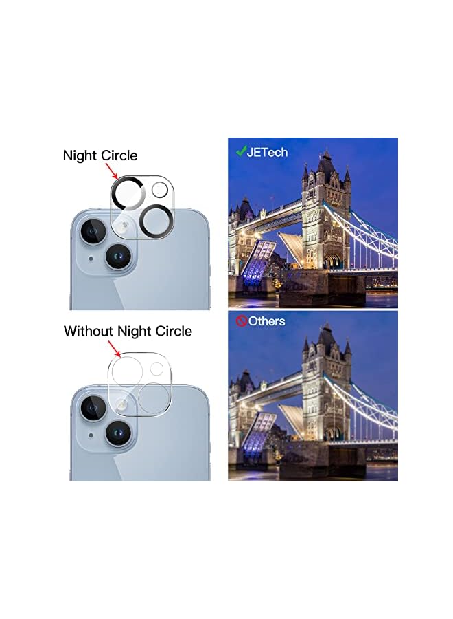 Jetech Full Coverage Screen Protector For Iphone 14 6.1-Inch With Camera Lens Protector, Tempered Glass Film, Hd Clear, 2-Pack Each - Image 4