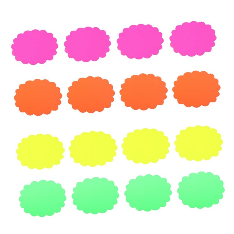 40 Pieces Fluorescent Price Tags Explosion Shape for Supermarkets Retail Stores - Image 4