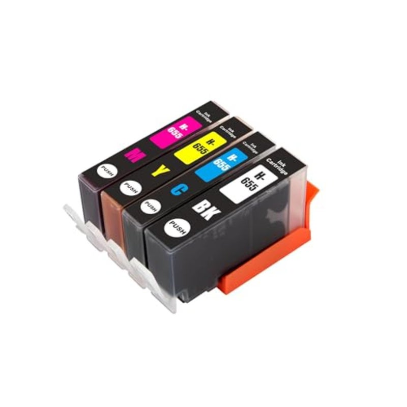 ® for HP Ink Set 655 Cartridge 4-Pack Black Cyan Magenta Yellow CZ109AE CZ110AE CZ111AE CZ112AE Compatible with Deskjet Ink Advantage 3525 4615 4625 5525 6520 6525 - Image 5