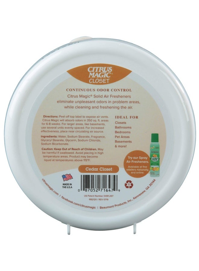 Citrus Magic Odor Absorbing Solid Air Freshener for Closets Cedar 8Ounce Pack of 3 - Image 2