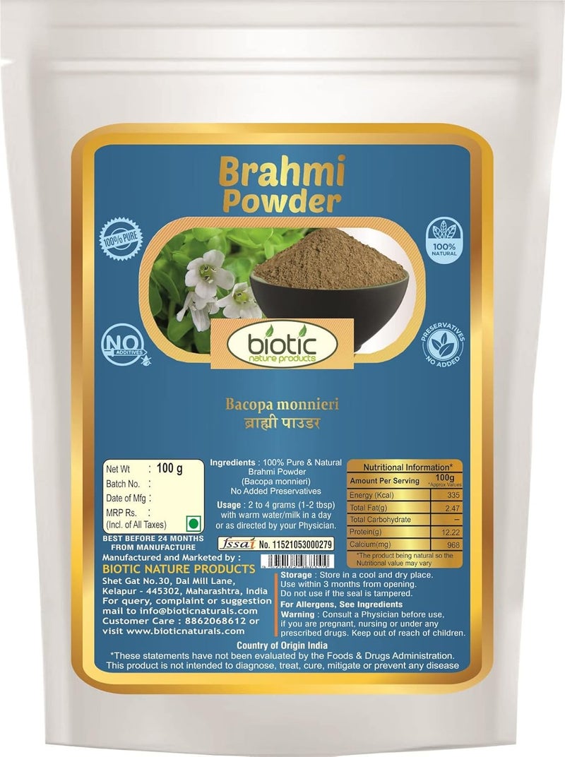 Biotic Biotic Natural Amla Bhringraj Brahmi Powder  300 gms 100 gms Each  - Image 4