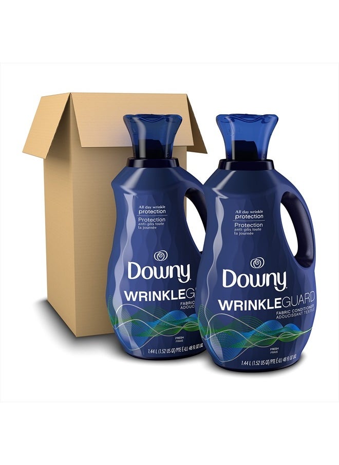 Downy Wrinkleguard Laundry Fabric Softener Liquid, Fresh Scent, 192 Total Loads (Pack Of 2)  - Image 2