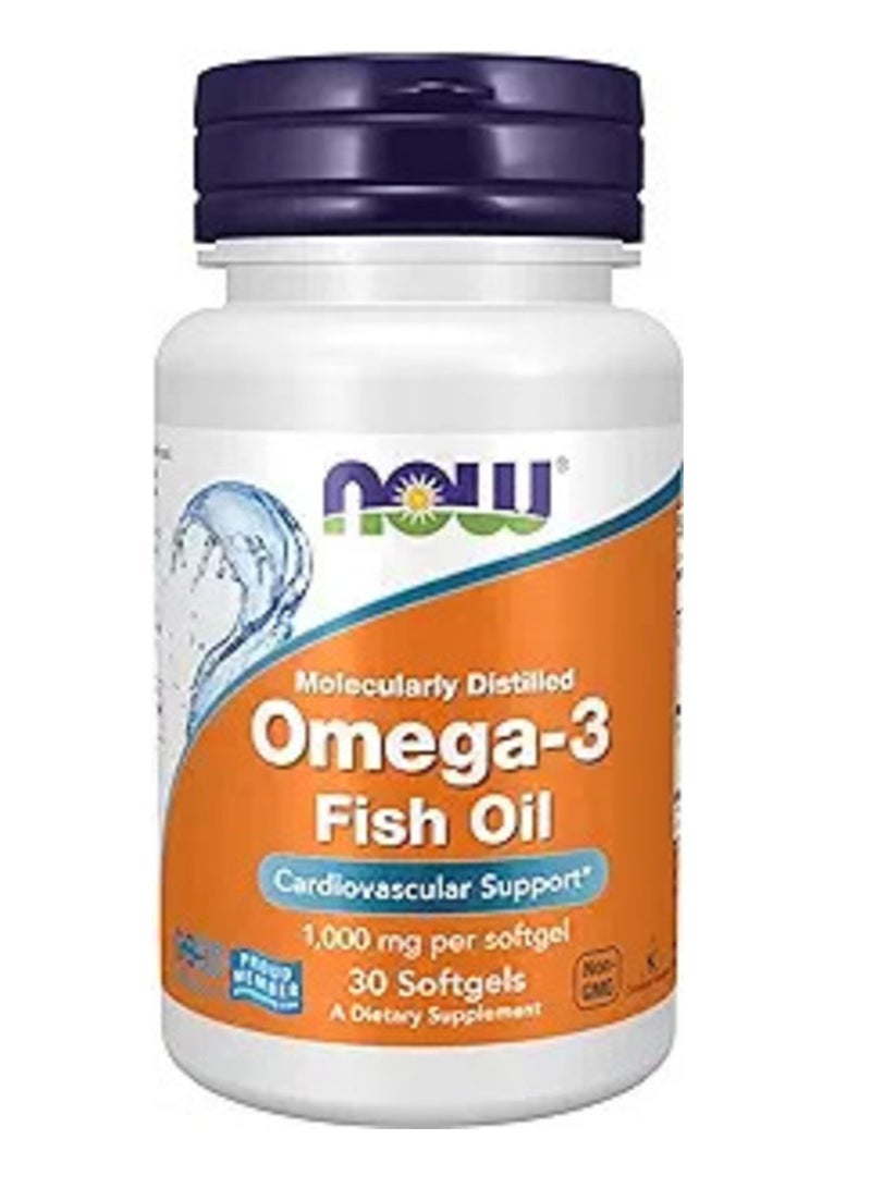 now Now Omega-3 Fish Oil 1000 Mg Soft Gels 30S 