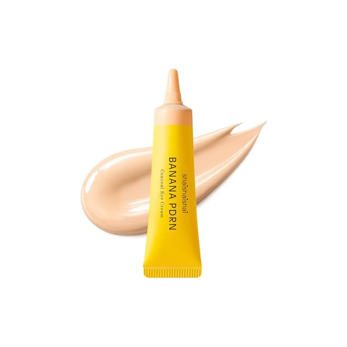 shaishaishai BANANA PDRN Conceal - Hydrating Under Eye Cream & Dark Circle Coverage, Advanced Formula with PDRN + Ectoin, Non-Sticky, Korean Skincare, 0.52 oz (Vanilla)