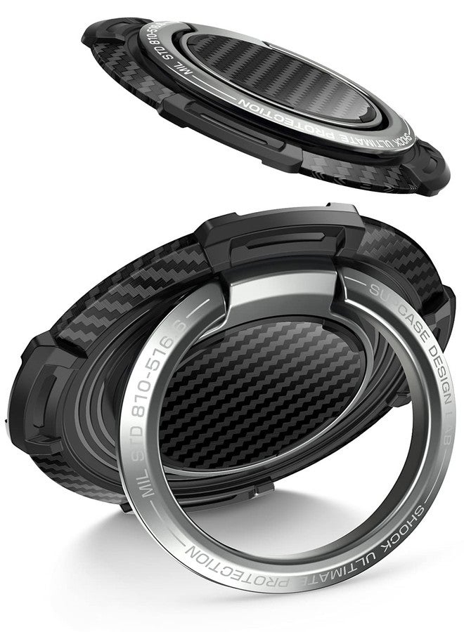 SUPCASE Cell Phone Ring Holder, 360° Rotation & 180° Flip Universal Phone Ring Stand with Metal Phone Grip Compatible for Magnetic Car Mount (Black) - Image 1