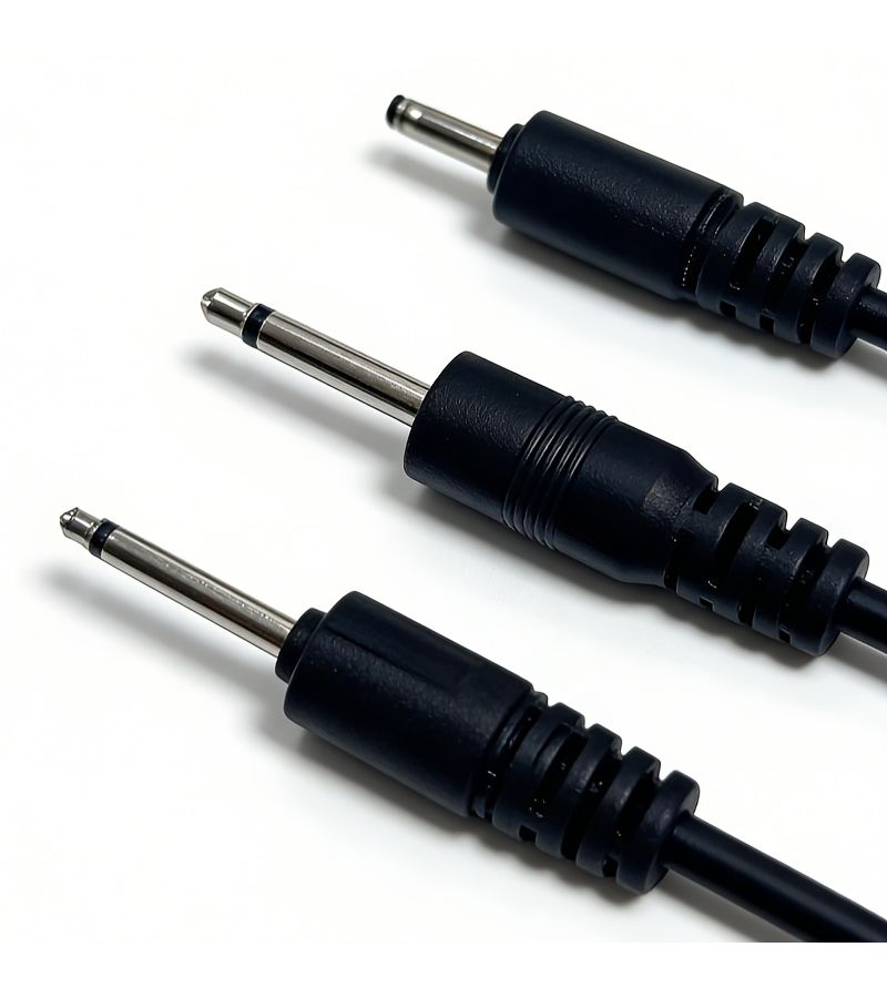 2PCS Black DC 2 0mm And 2 5mm Barrel Plug Charging Cable For Personal Massagers - Image 3