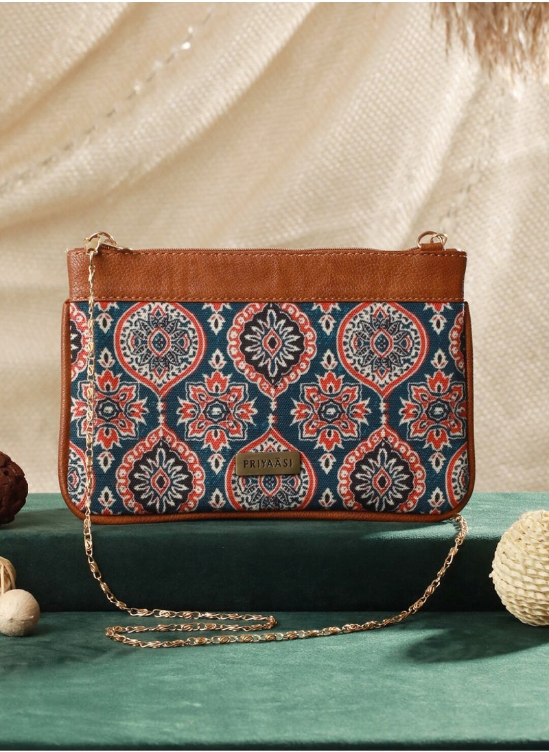 Priyaasi Ethnic Motifs Printed PU Sling Bag  - Image 1