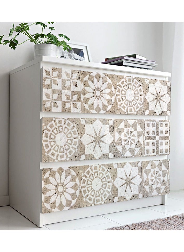 هومستر 2 مجموعات 12pcs الرخام تبدو قشرة وبلاط عصا - ماتي نسيج السيراميك ذاتي اللاصق الأرضية والجدار بلاط ملصقات، غير انزلاق للماء (20x20cm) - Image 2