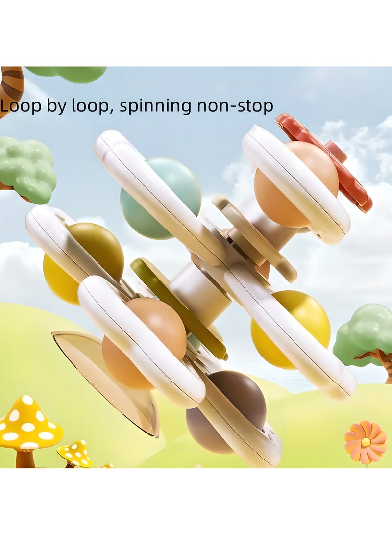 LIXADA 3pcs Whimsical Spinning Top Toy Set with Suction Cups - Colorful, Durable ABS - Safe & Educational for Youngsters - Perfect for Bath Time, Play, & Meals - Relax Game - Ideal Gift for Birthdays, Perfect Gift for Youngsters Age 6 Months+ - Image 4