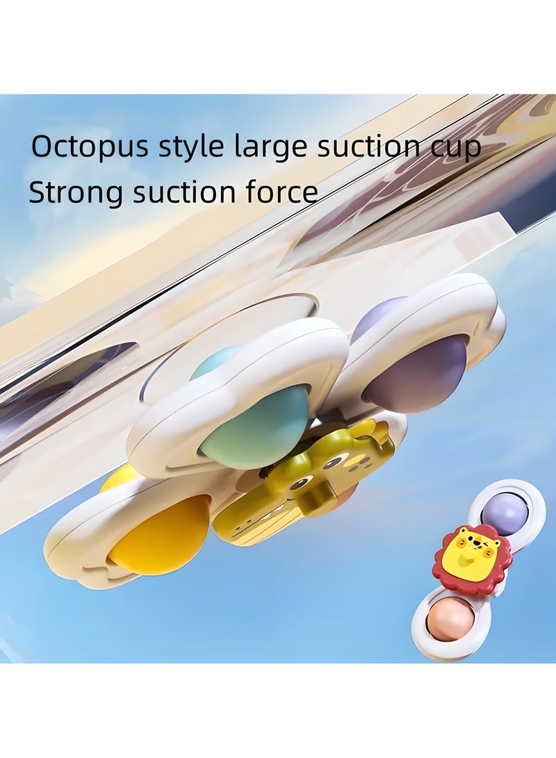 LIXADA 3pcs Whimsical Spinning Top Toy Set with Suction Cups - Colorful, Durable ABS - Safe & Educational for Youngsters - Perfect for Bath Time, Play, & Meals - Relax Game - Ideal Gift for Birthdays, Perfect Gift for Youngsters Age 6 Months+ - Image 3