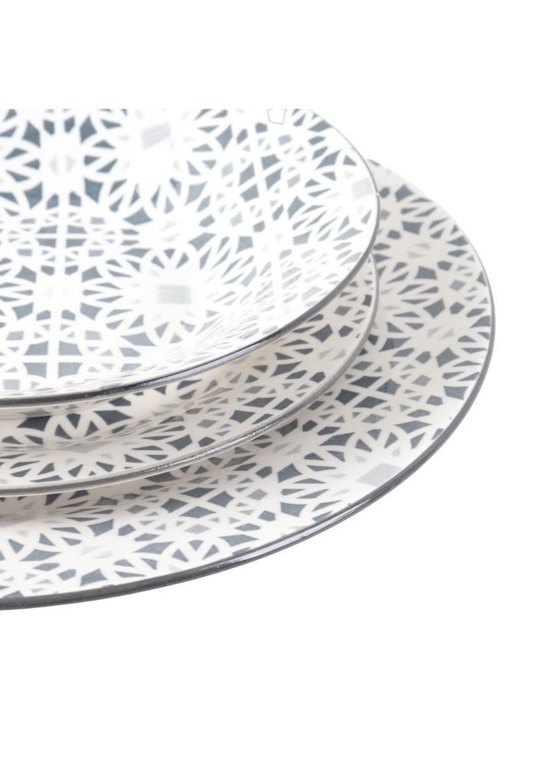 HOMEVEO 18 Piece Fine Porcelain Dinner Set Perfect for 6 People  - Image 5
