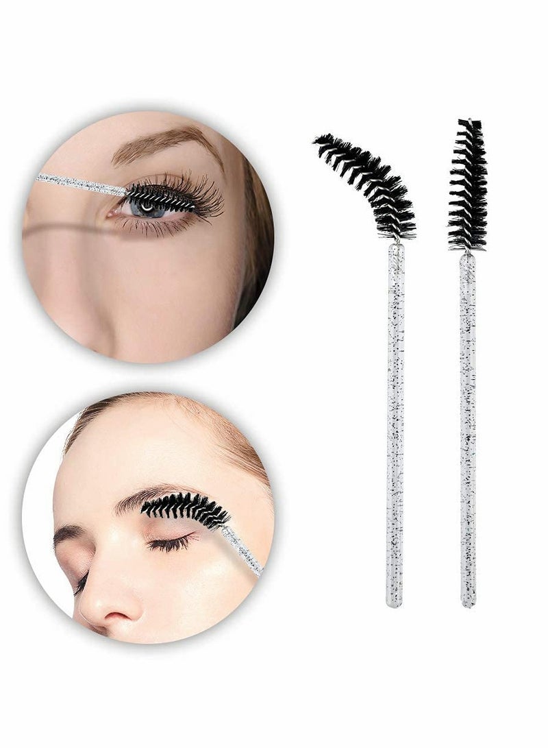 100PCS Crystal Eyelash Mascara Wands Applicator Makeup Brushes Set for Stunning Lashes - Image 4