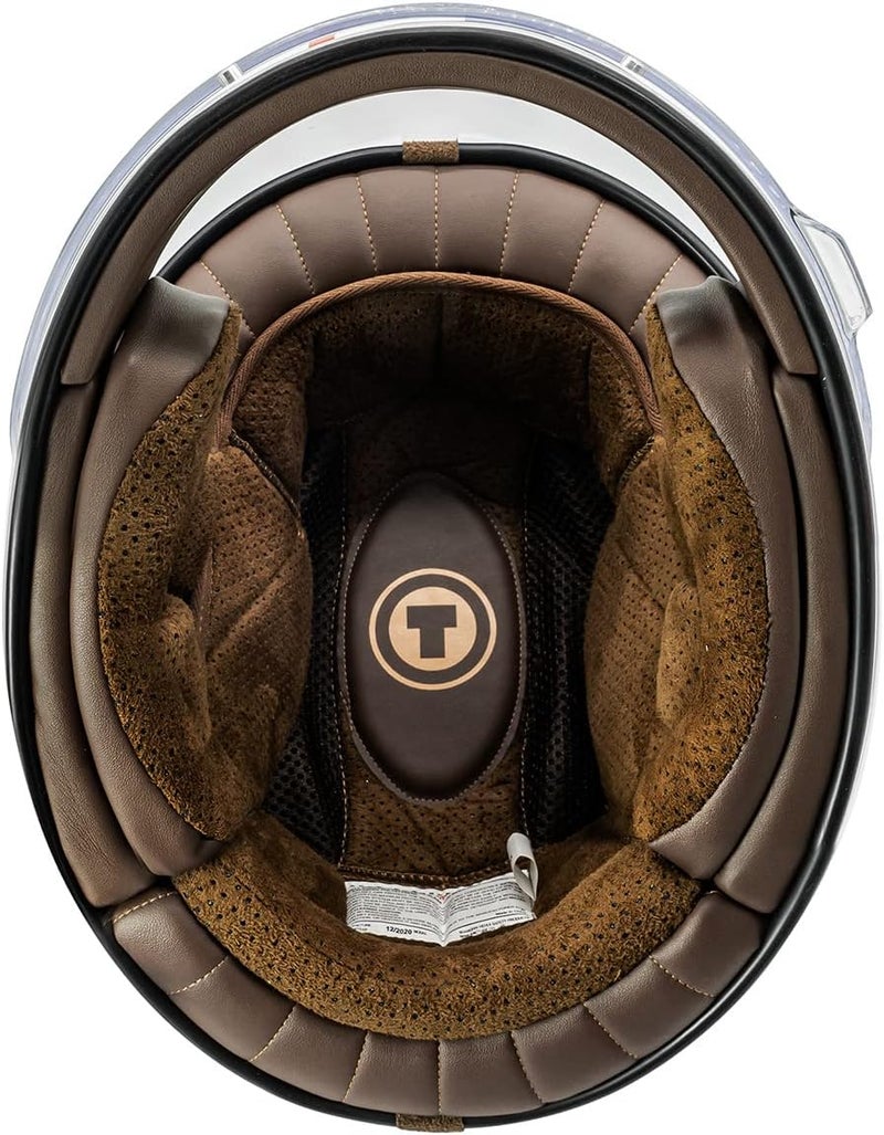 TORC T-1 Retro Full Face Motorcycle Helmet - Gloss Nardo Grey - Image 3