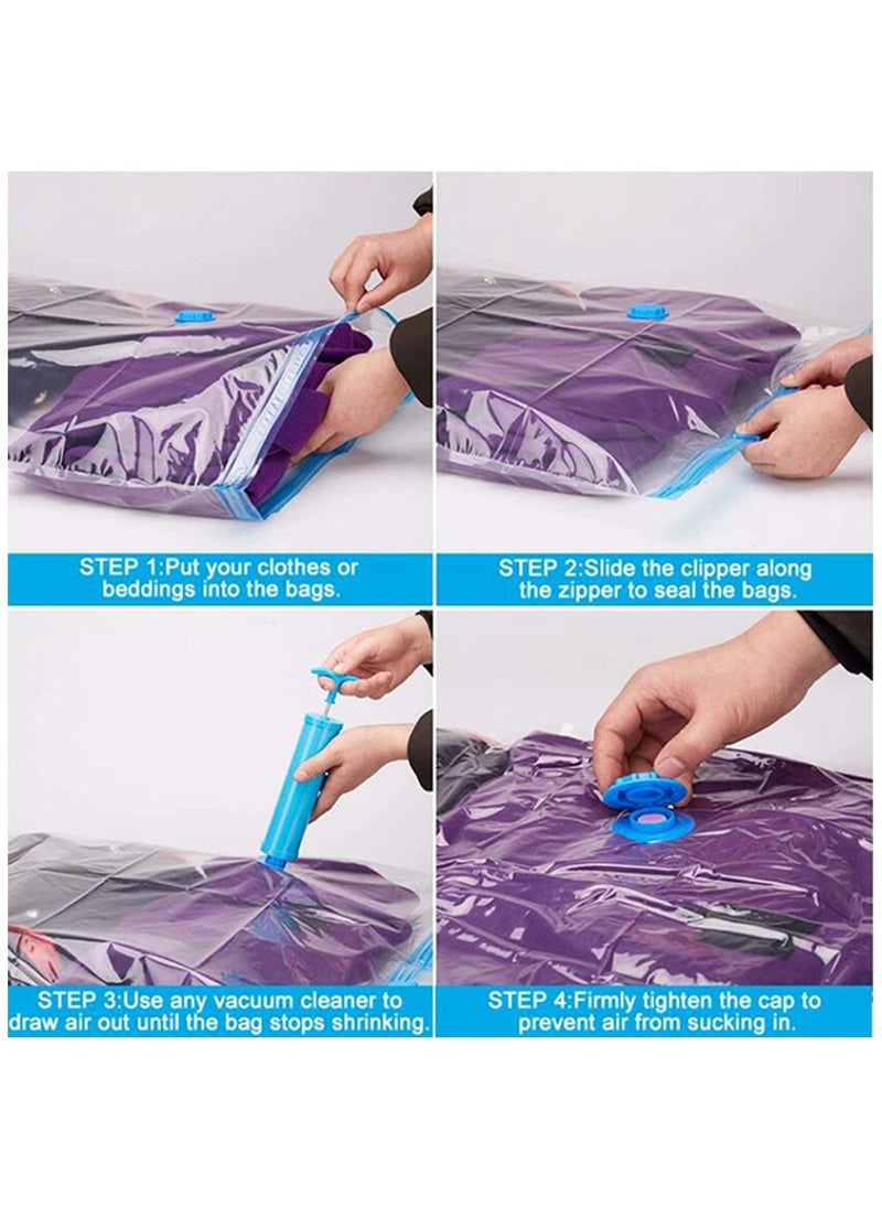 Arabest - Vacuum Storage Bags,  Space Saver ​Travel Storage Bag With Hand-Pump, Vacuum Compression Bag for Bedding, Pillows, Towel, Clothes - Image 1