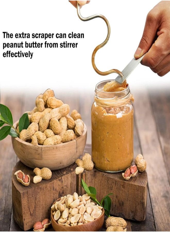 TCJ Peanut butter blender Honey mixer Butter stirrer Nut butter blender Almond butter mixer Stainless steel  - Image 2