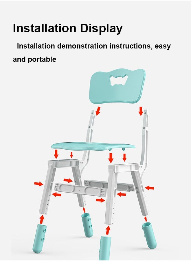 JSAITOYS 1-Piece Mint Green Adjustable Height Chair For Office/Home Use  - Image 3