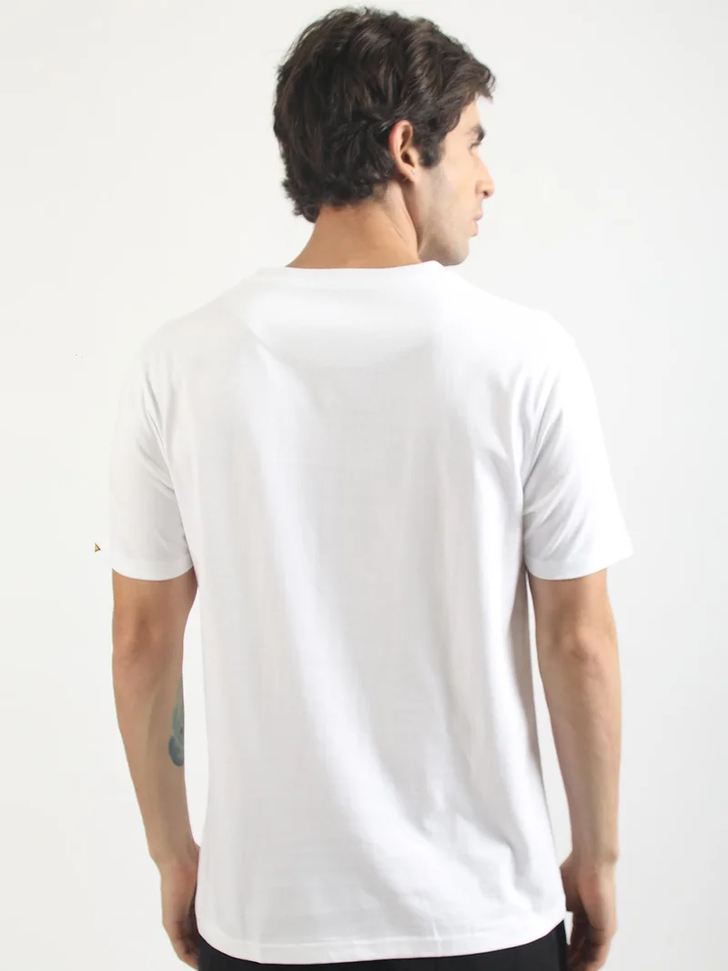 Maniac  Maniac Mens Printed Round Neck Half Sleeve Onion and Black Cotton Polo Tshirt for Men | Best Price UAE