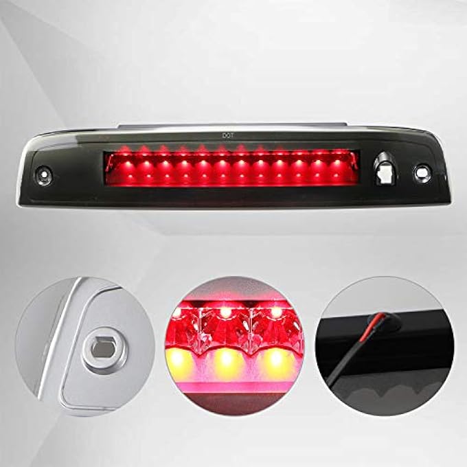 Bomusou Sanzitop Led 3Rd Brake Light Assembly High Mount Brake Light Rear Tail Light Fit For 20032016 Ford ExpeditionLincoln Navigator 923259 7L1Z13A613A 6L1Z13A613Aa Black Housing Smoke Lens - Image 2