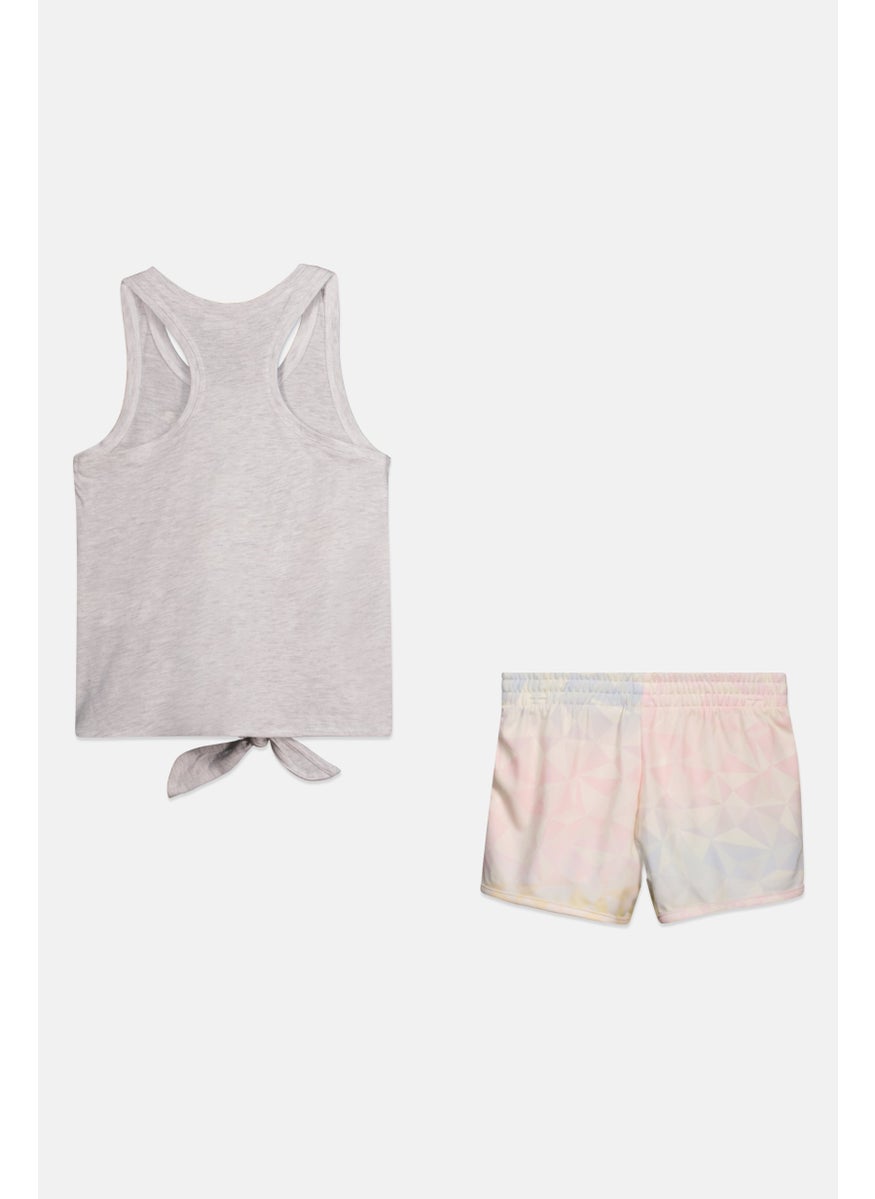 PUMA Kids Girl 2 Pieces Brand Logo Top And Bottom Set, Multicolor  - Image 2