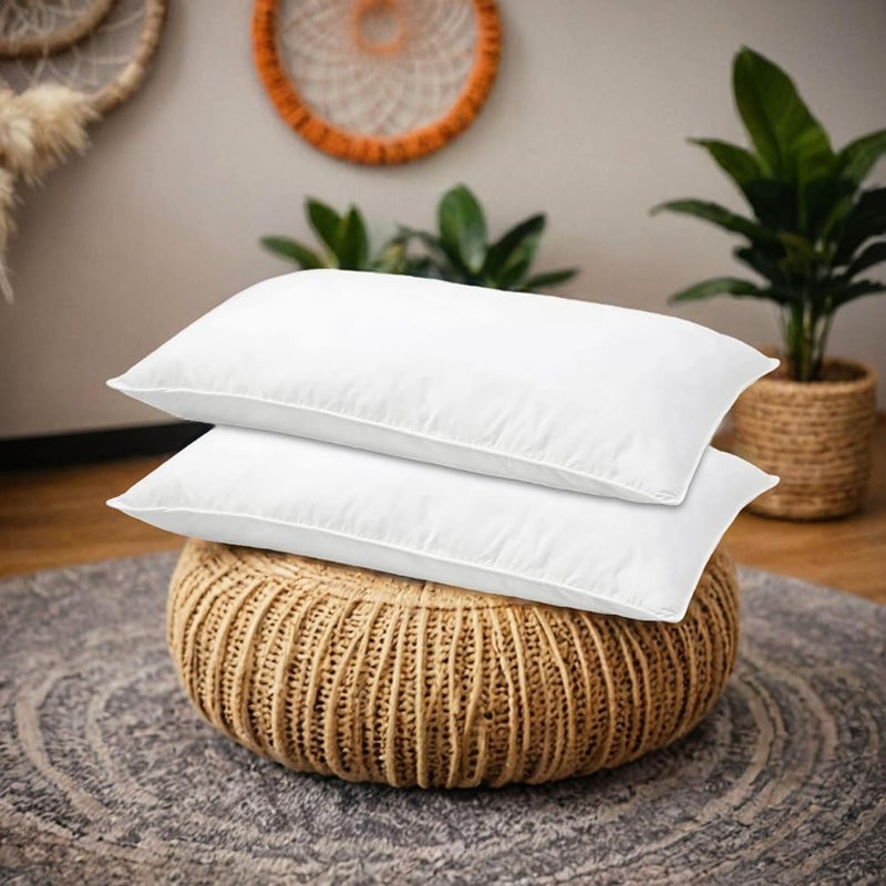 HOME MAX HOME MAX Height Adjustable Microfiber Sleeping Pillows Set of 1, 2 and 4 Soft & Comfortable Washable Pillows - 41x61 cm, White (2, White, Pack of 2 (16" x 24"))  - Image 4
