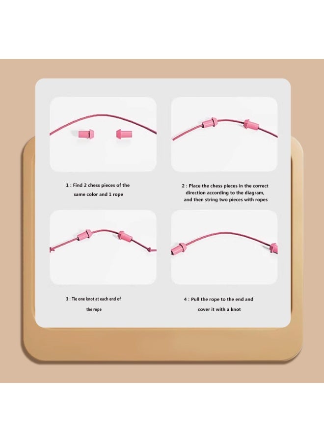 Halamodo Rope Untangling Puzzle Game, Rope Untangling Challenge Board Game Toy, Educational Strategy Board Game For Kids And Adults, Family Travel Party Game With Multiple Levels Of Challenges, Gift For All Ages, 23x23x2 cm - Image 5