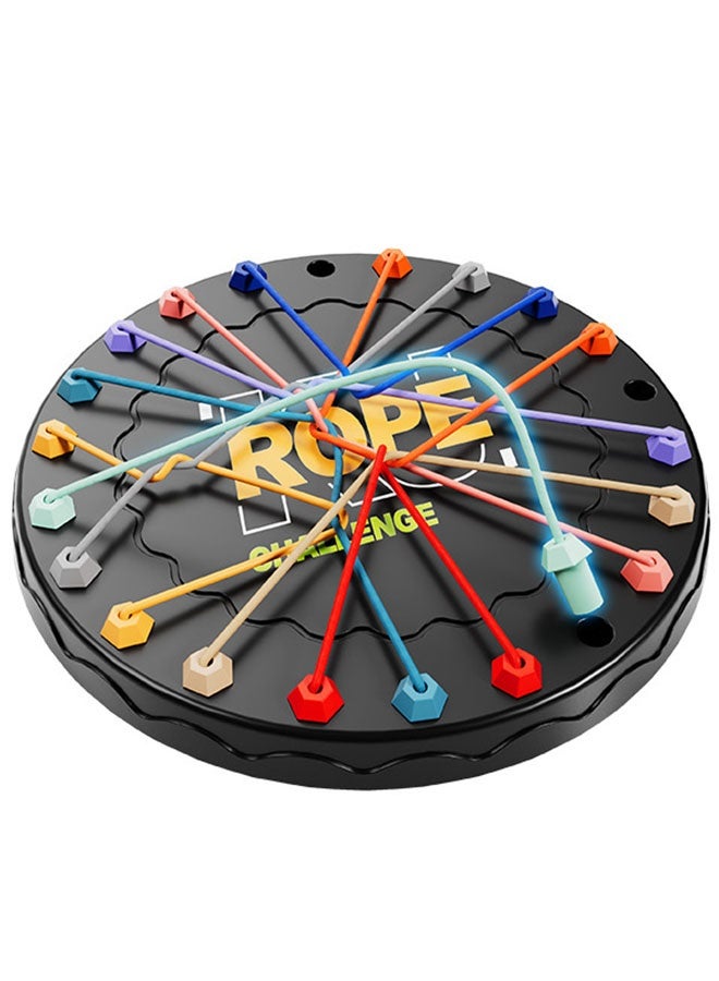 Halamodo Rope Untangling Puzzle Game, Rope Untangling Challenge Board Game Toy, Educational Strategy Board Game For Kids And Adults, Family Travel Party Game With Multiple Levels Of Challenges, Gift For All Ages, 23x23x2 cm - Image 2