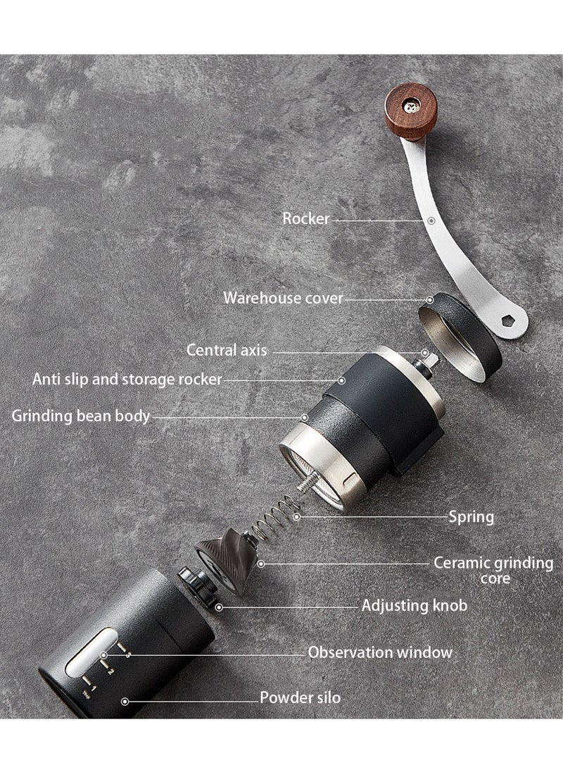 Bincoo - Manual Coffee Grinder Intuitive Numerical External Adjustable Setting Hand Coffee Bean Grinder with Ceramic Grinding Core for Espresso Drip Coffee - Image 1