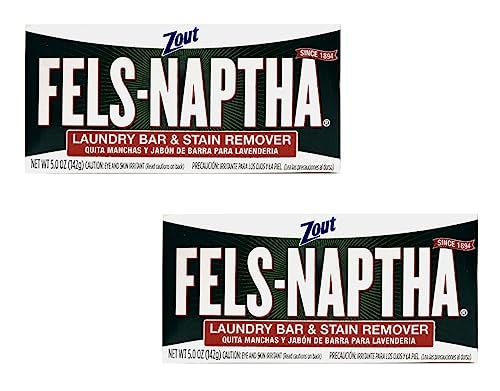 Fels Naptha صابون غسيل فيلس نابثا لإزالة البقع عبوة من 2 من فيلس نابثا