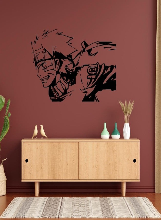 CVANU Naruto Wall Vinyl Decal Naruto Uzumaki Vinyl Stickers Anime Art Home Decor Child Room Image n7 (Black), Pack of 1 - Image 3