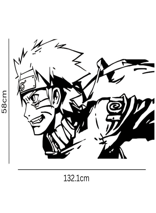 CVANU Naruto Wall Vinyl Decal Naruto Uzumaki Vinyl Stickers Anime Art Home Decor Child Room Image n7 (Black), Pack of 1 - Image 4