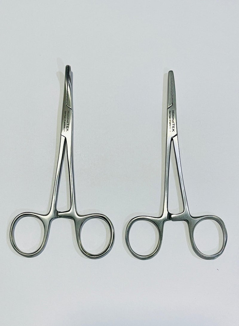 هيميل تك مجموعة ملقط الصيد (طقم من 2، مستقيم، منحني) 12 سم - Image 2