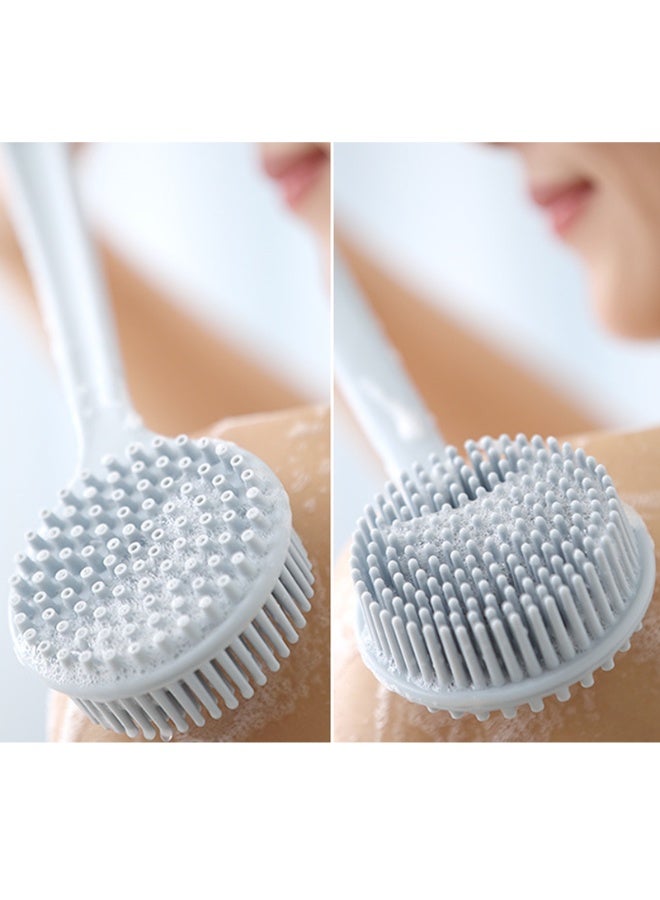 Soft Silicone Shower Body Brush with Long Handle Dual Sided Exfoliating Scrubber Bath Body Brush, Improved Skin Health - Image 3