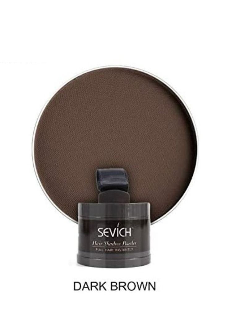 Sevich بودرة ظل شعر على الفور، تغطية سريعة لجذور الشعر، خافي عيوب الحواجب وخط اللحية، لمسة جذور الشعر من أجل ترقق خط الشعر، مقاوم للرياح والعرق (بني داكن)  - Image 3