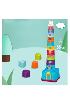 Stacking Toys for Toddlers Nesting Cups Shape Sorter for Infant 6 To 18 Months Stackable Blocks Learning Toy Birthday Gifts for Kids Girl Boy
