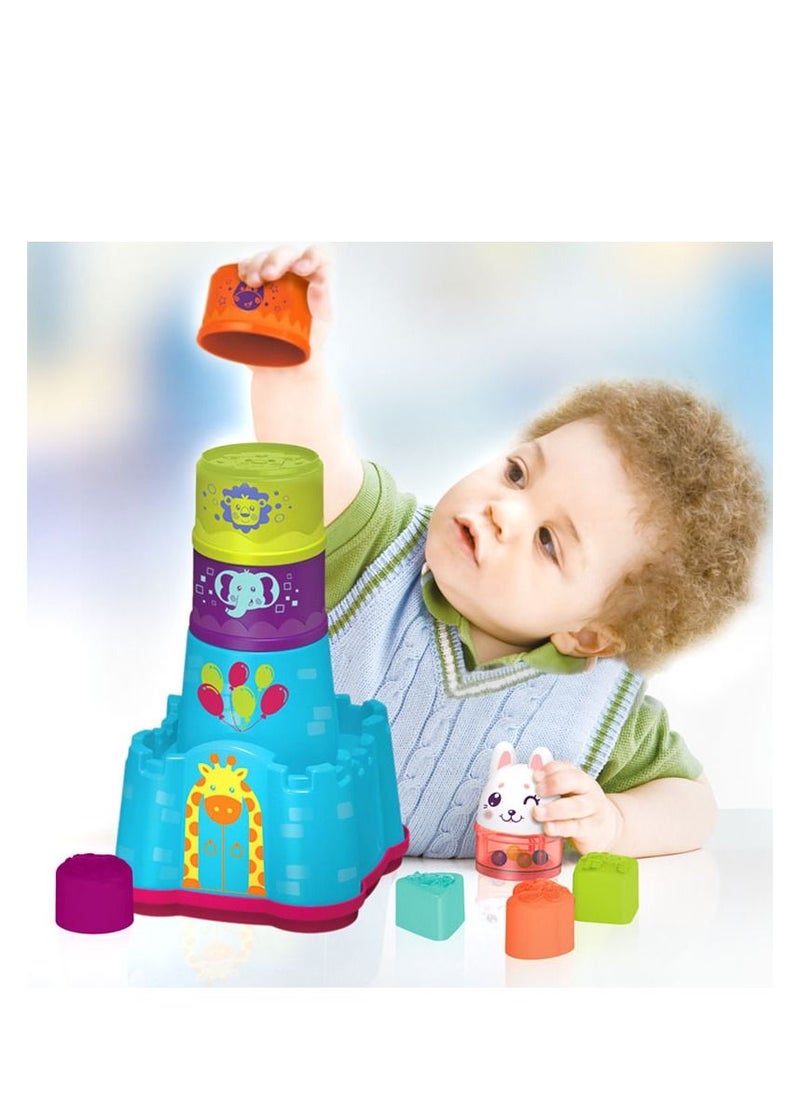 PYEBE - Stacking Toys for Toddlers Nesting Cups Shape Sorter for Infant 6 To 18 Months Stackable Blocks Learning Toy Birthday Gifts for Kids Girl Boy - Image 1