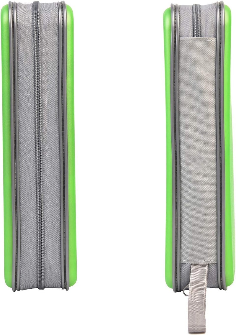 UENTIP DVD Case,DVSICK 96 Capacity Plastic CD Holder Case Portable Travel Protective Zipper DVD Case Holder For Car Storage Wallet Bag(Green) - Image 2
