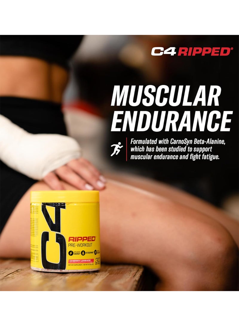 سيلوكور مكمل C4 Ripped قبل التمرين - طاقة متفجرة مع دعم فقدان الدهون - ليمون توت العليق - 30 حصة (قد يختلف التعبئة والتغليف) - Image 5