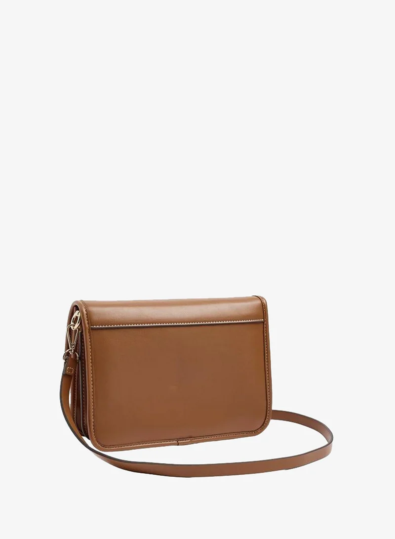 Parfois Brown Shoulder Bag With Flap And Crossbody Bag Strap for Women | Best Price UAE
