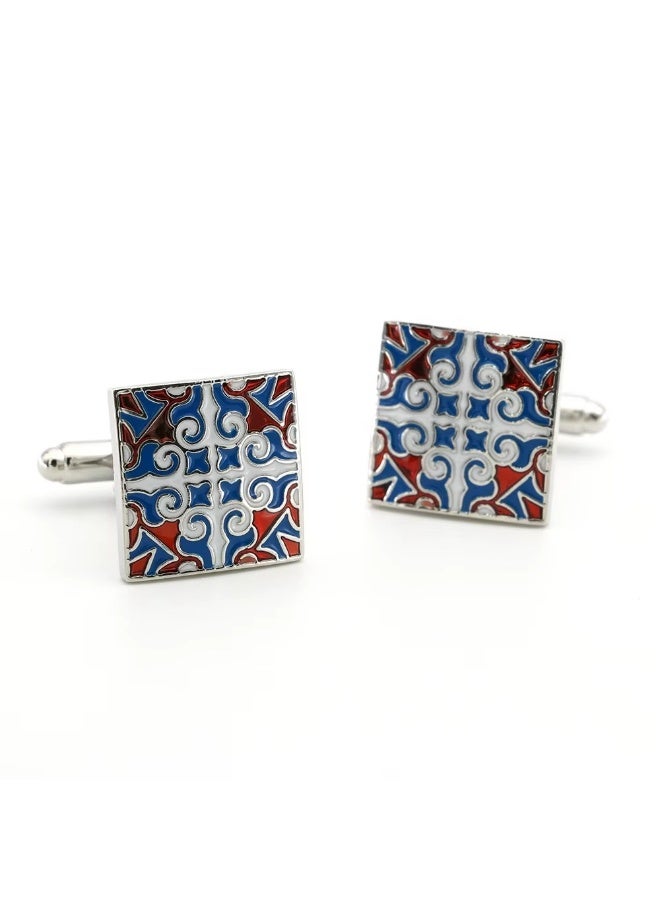 ALCOACH Luxury Men’s Patterned Cufflinks – Elegant Formal Shirt Accessories - Image 1